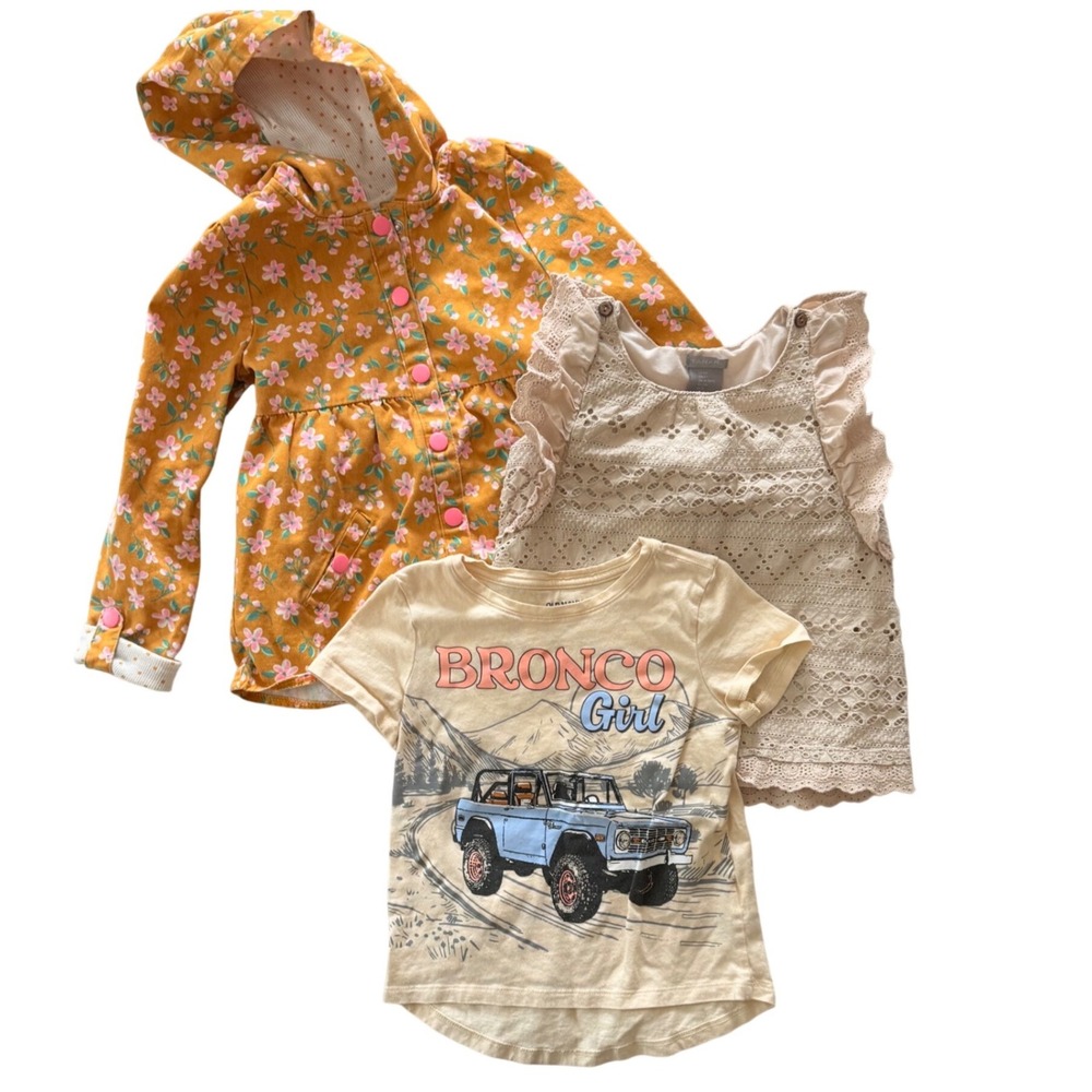 Girls 3 Piece Bundle‎ Spring Summer Jacket Top Tee Old Navy Tahari Casual